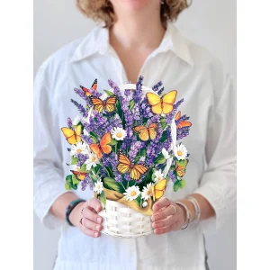 Lavender & Butterflies Pop-up Greeting Cards