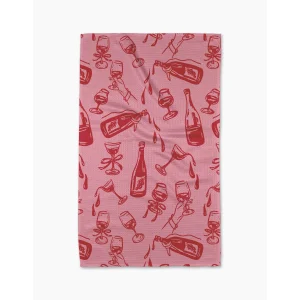 Wining and Dining Geometry Tea Towel