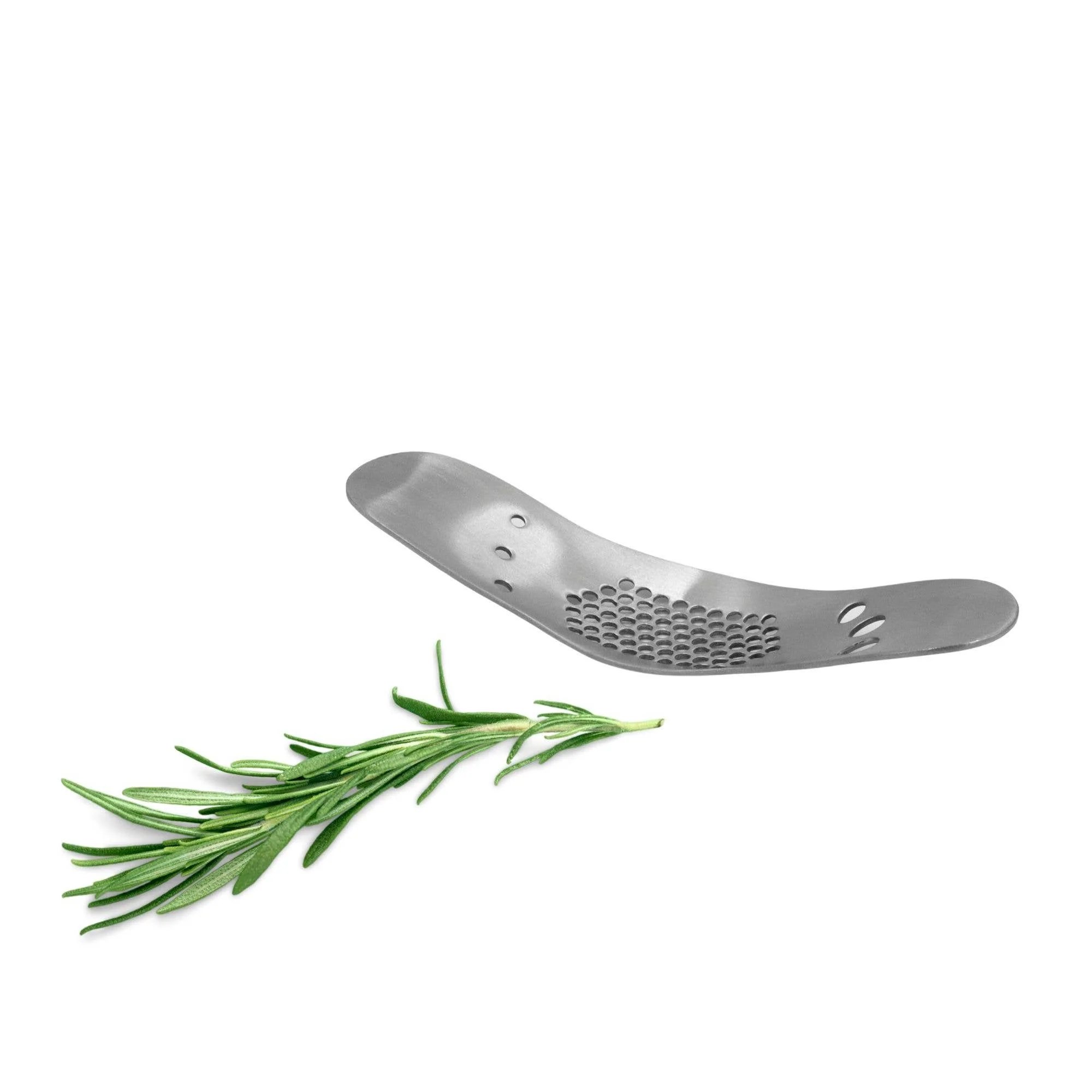 Garlic Rocker Crusher w/Herb Striper Stainless Steel - Image 4