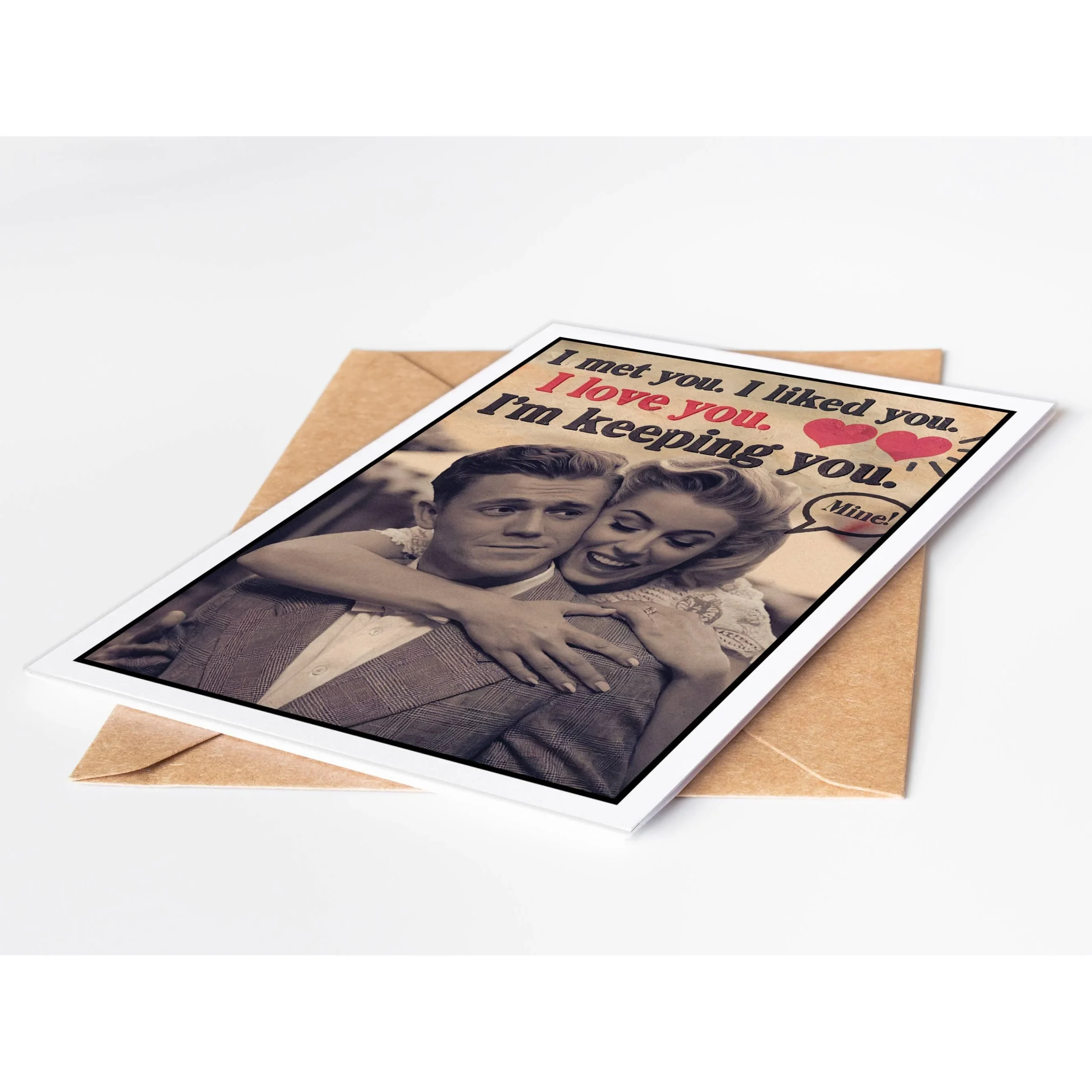 I'm Keeping You Vintage Funny Valentine Card - Image 5
