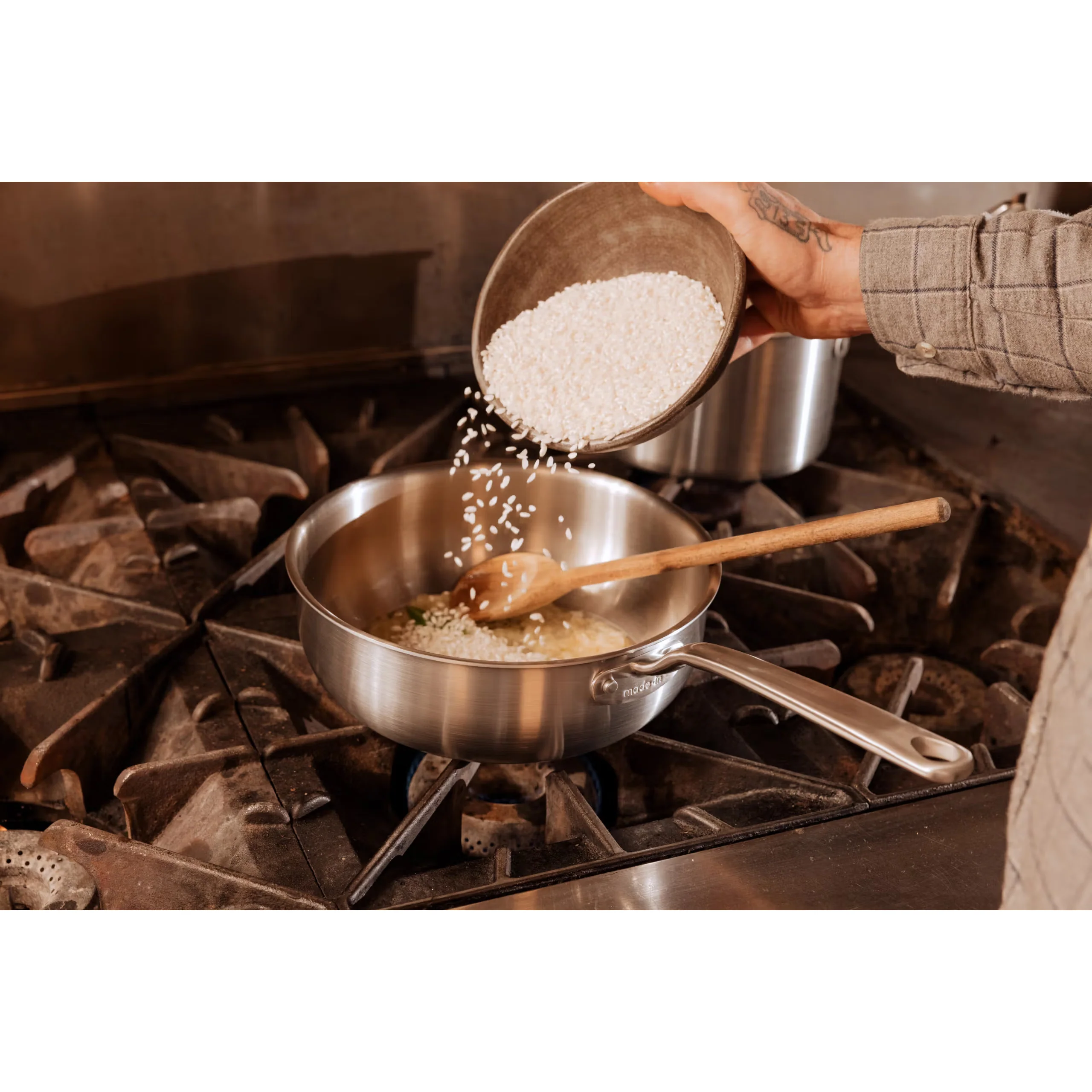 Made In Stainless Clad Saucier. 3 Qt - Image 5