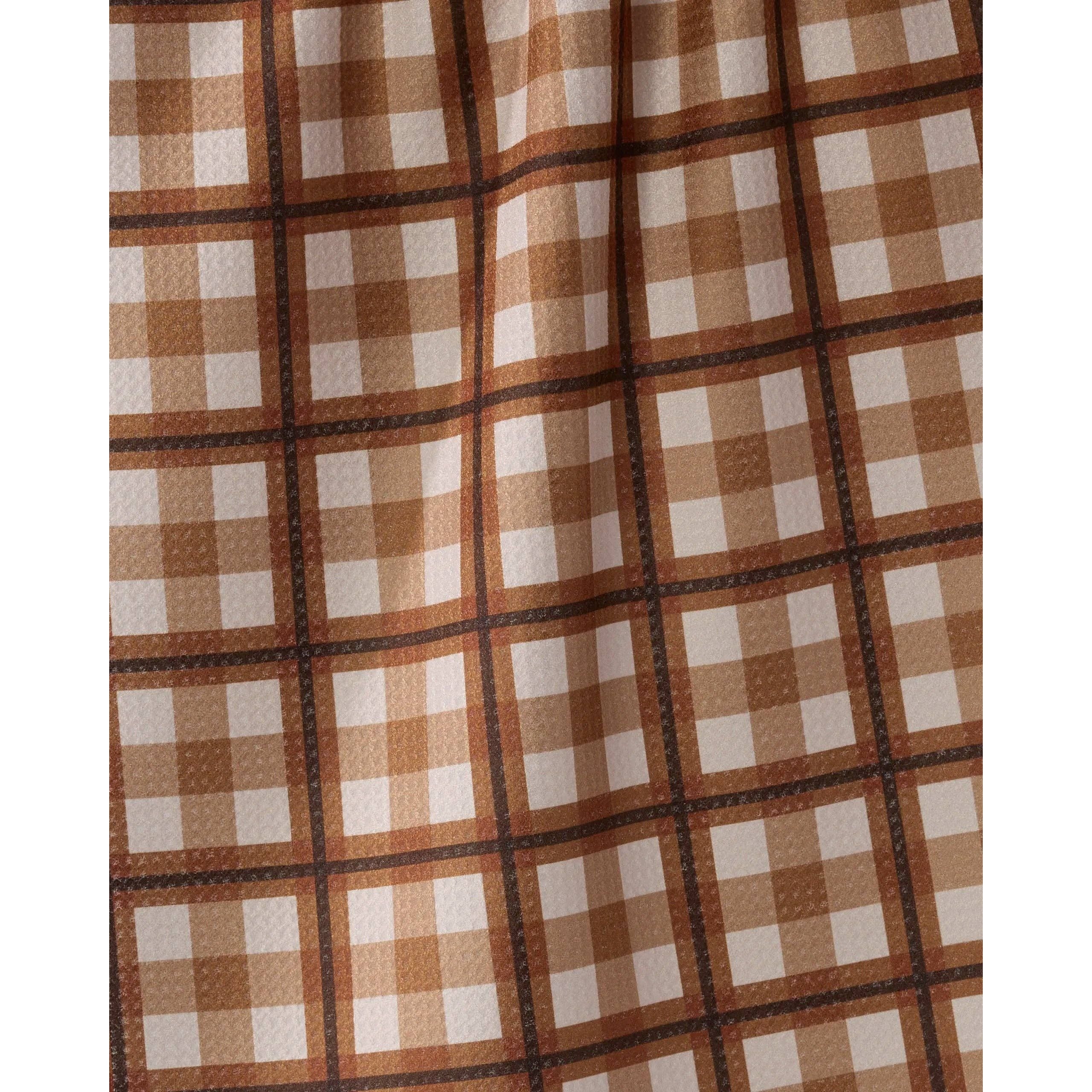 Rich Cocoa Geometry Tea Towel - Image 2