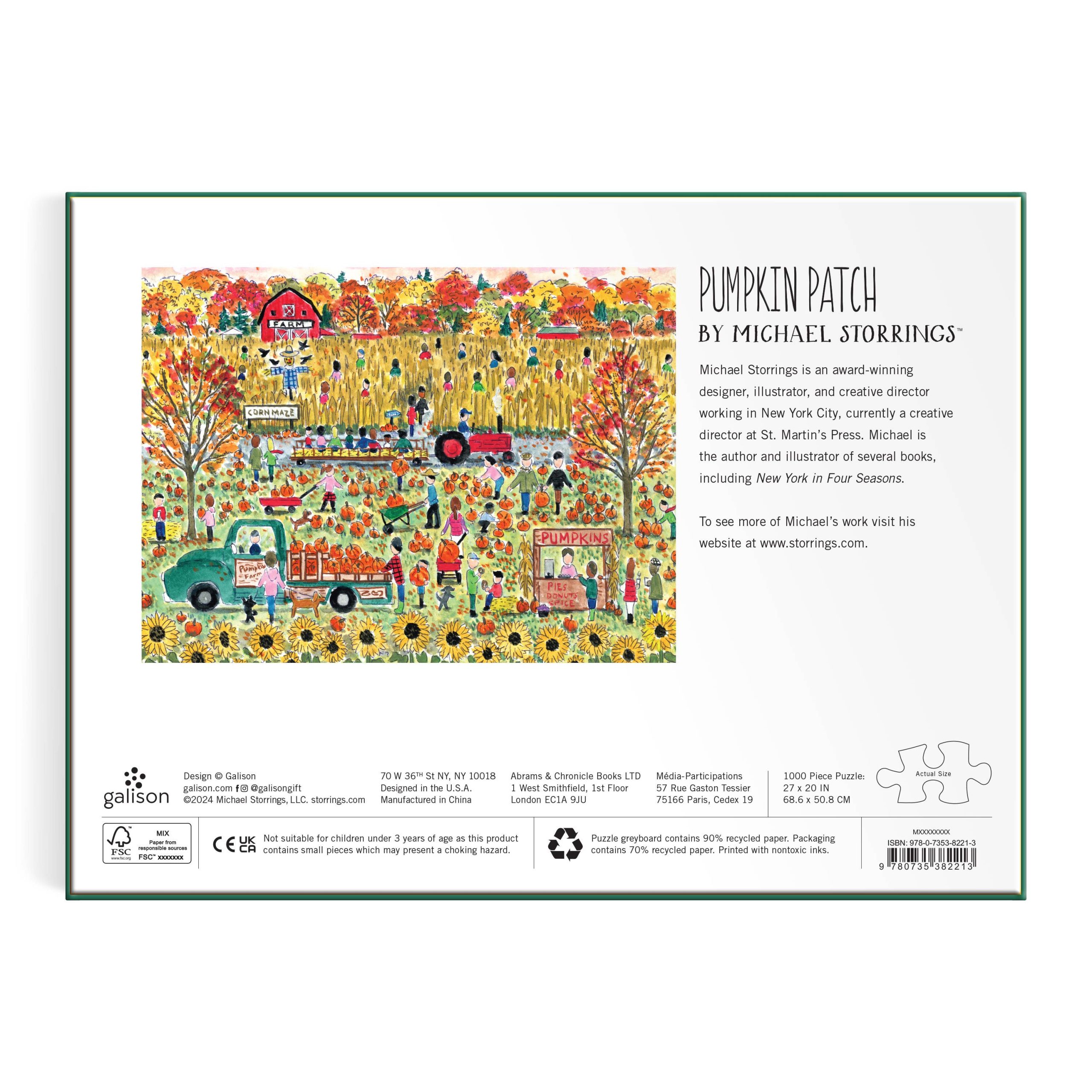 Michael Storrings Pumpkin Patch 1000 Piece Puzzle - Image 3