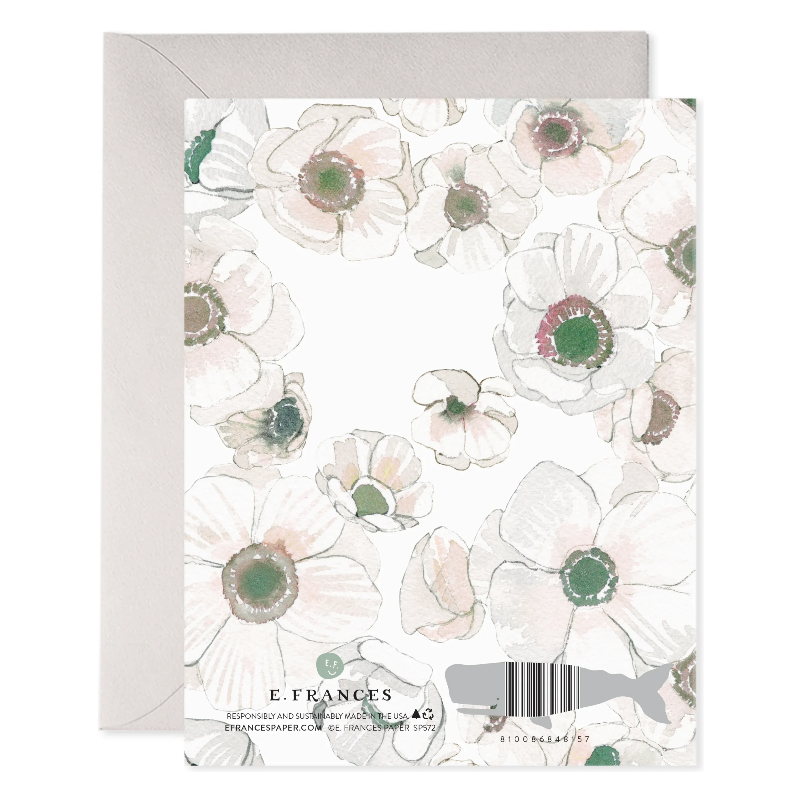 White Flower Wedding Greeting Card - Image 2