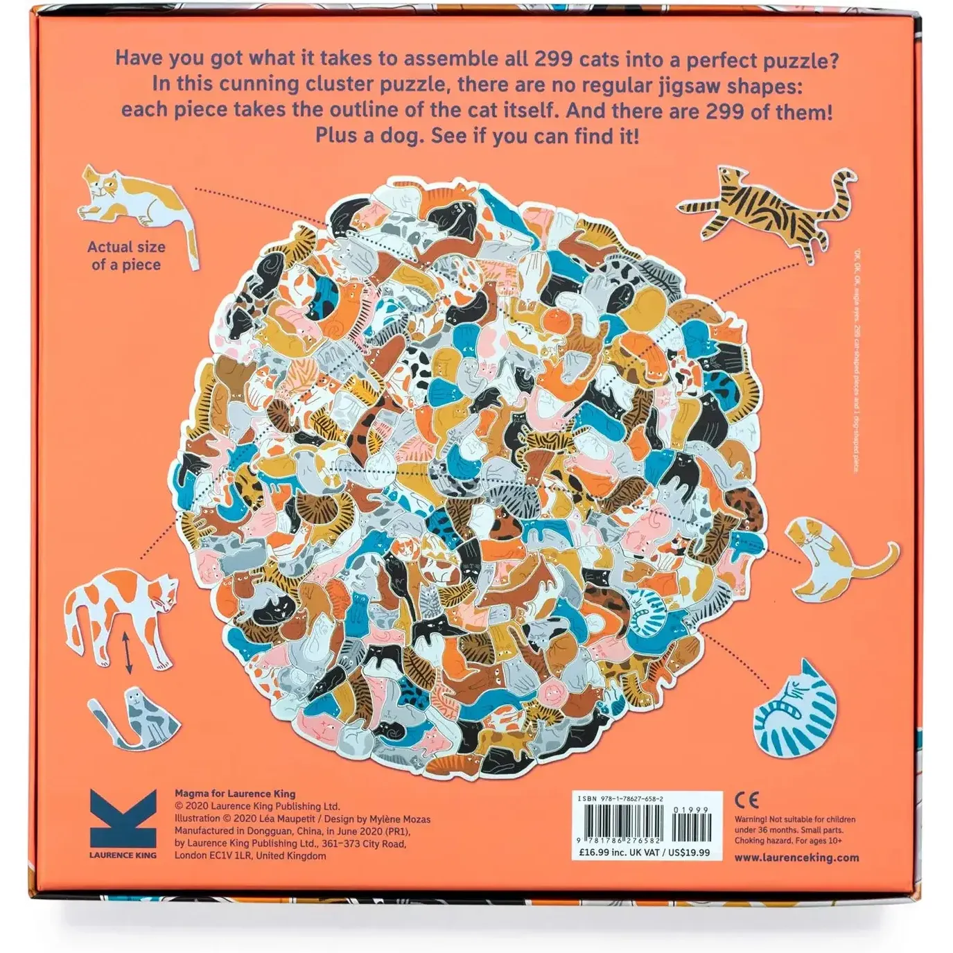 299 Cats (and a Dog) 300 Piece Cluster Puzzle - Image 4