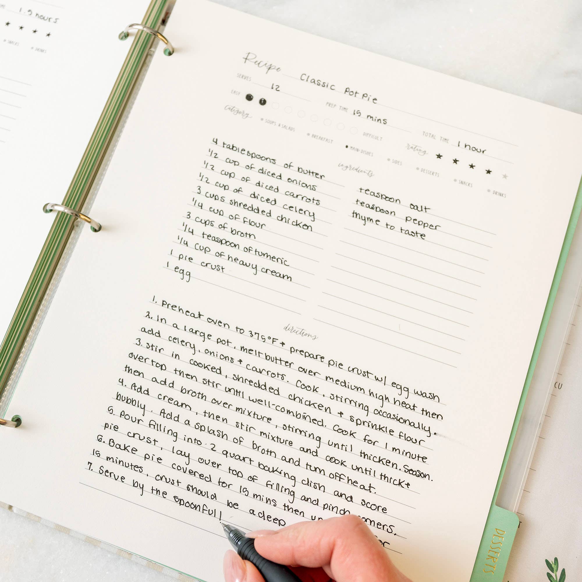 Strawberry Meadow Petite Recipe Binder - Image 7