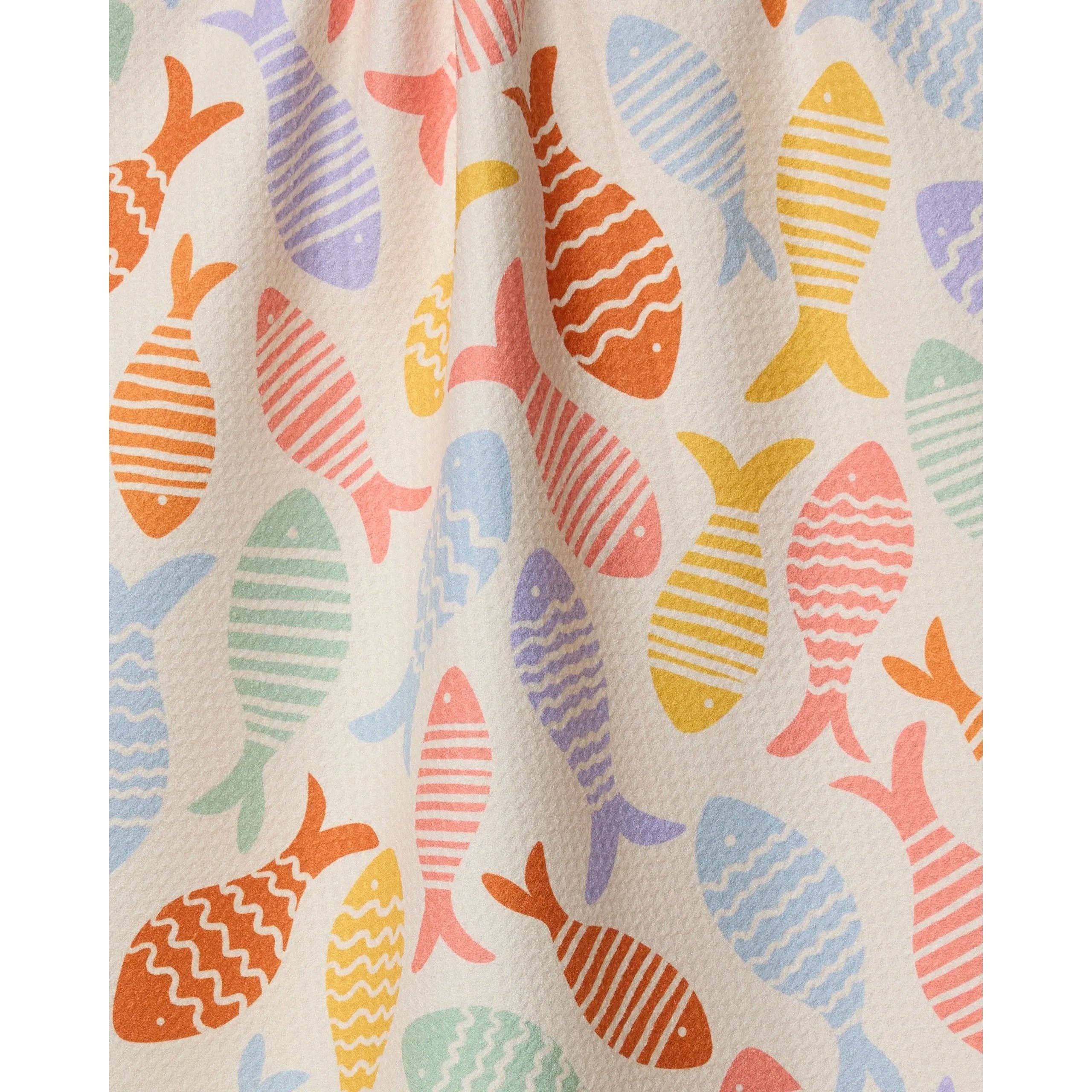 Fish Flip Geometry Tea Towel - Image 2