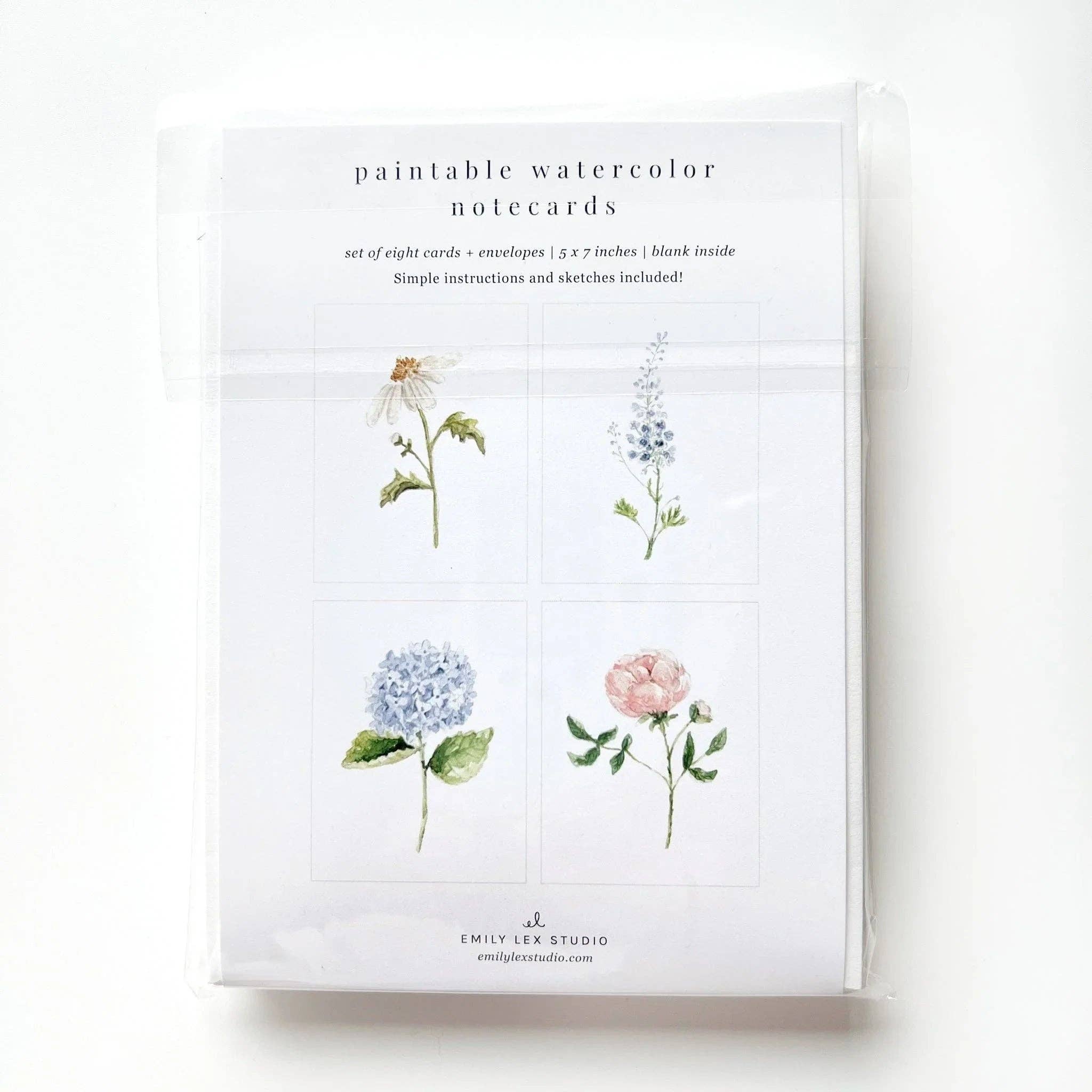 Garden Flowers Paintable Watercolor Notecard Set - Image 13