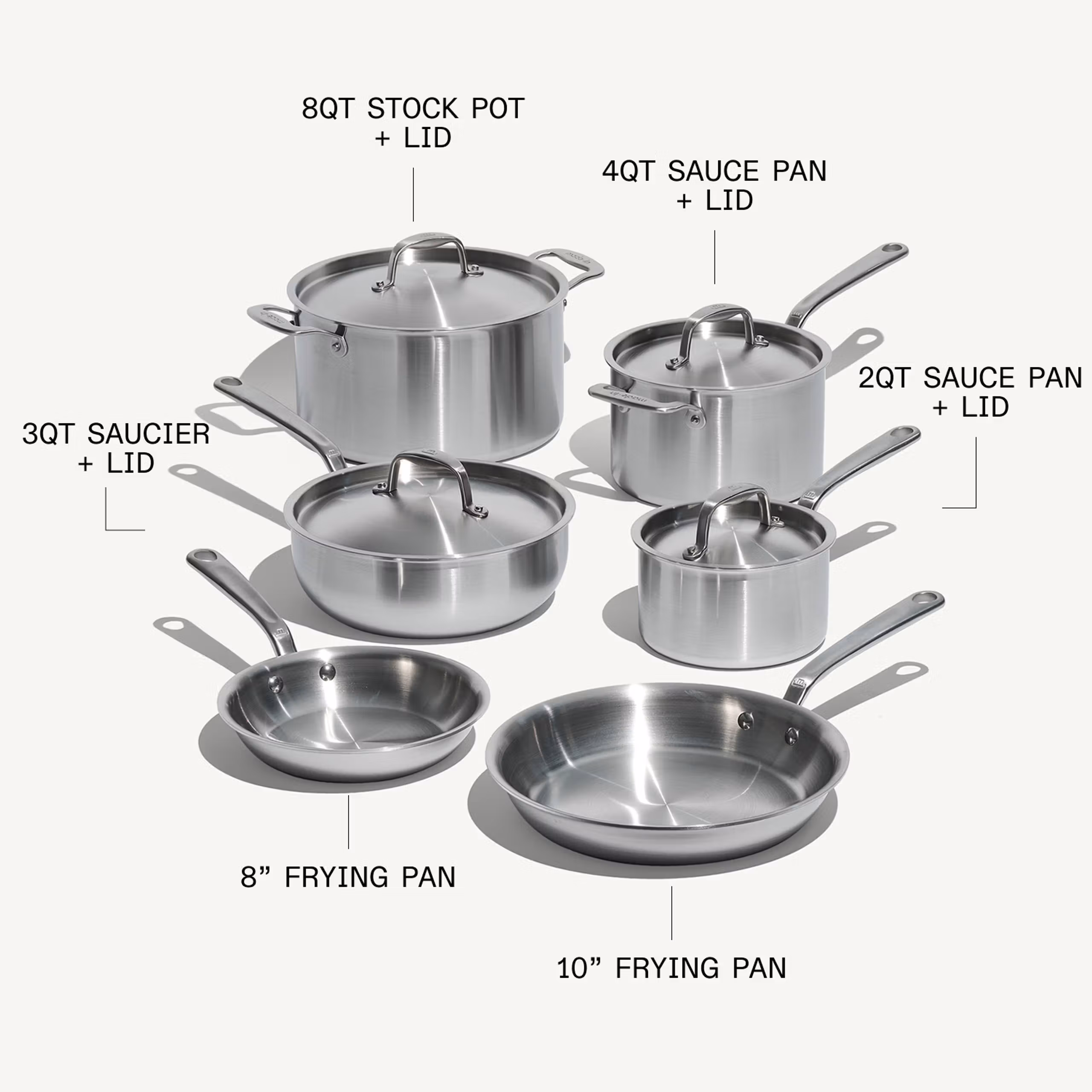 Made In 10-Piece Stainless Clad Cookware Set - Image 2