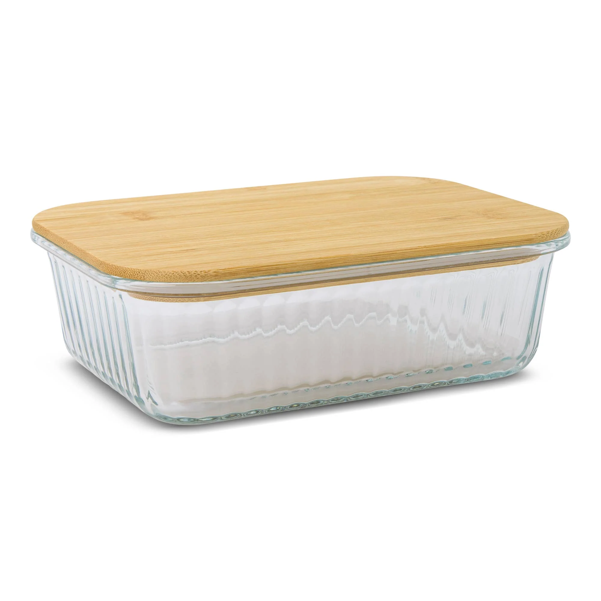 Ribbed Glass Storage Container - Image 2