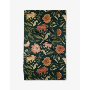 Chrysanthemums In November Geometry Tea Towel