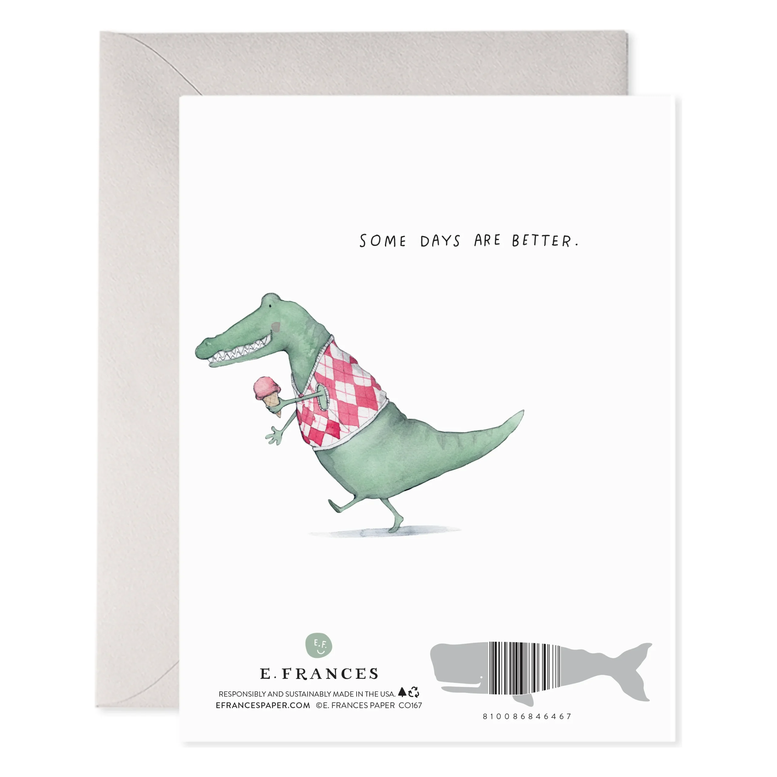 Alligator Hard Day | Greeting Card - Image 2