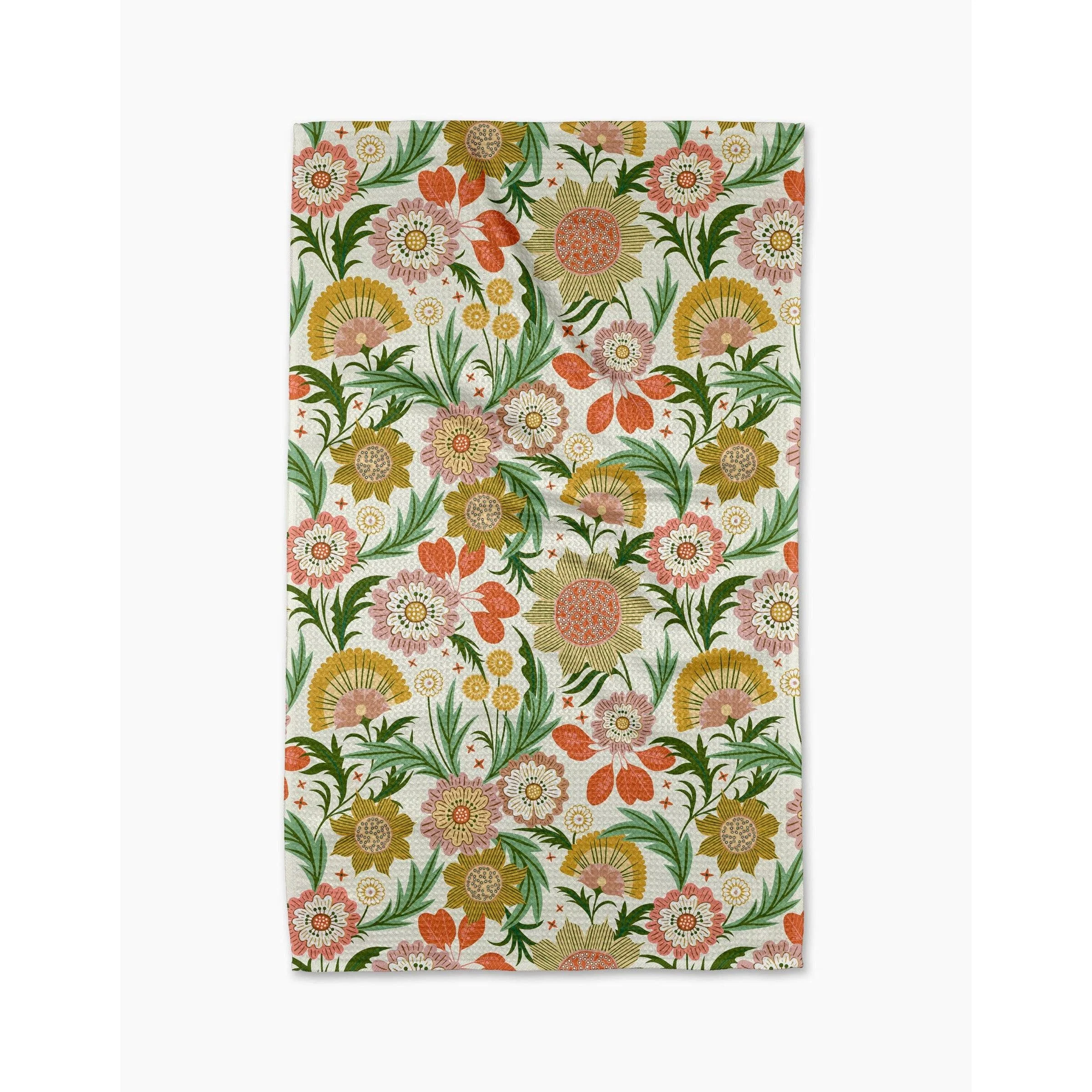 Garden Dreams Geometry Tea Towel