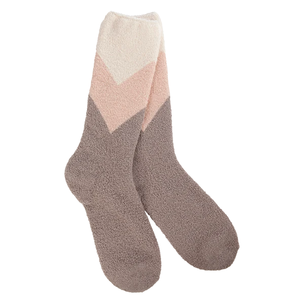 Cozy Cali Socks in Chevron Multi Color
