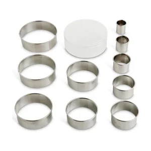 Mrs. Anderson's Baking Round Cutters with Reusable Storage Container. Set of 10