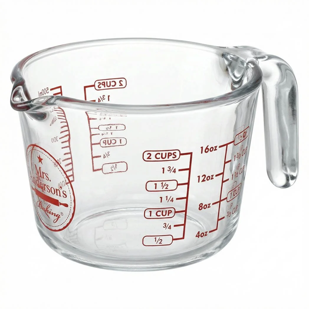 Mrs. Anderson's Baking Glass Measuring Cup. 2 Cup Capacity