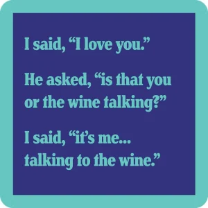 Talking To Wine Coaster| Funny Party Gift | Home Bar Decor