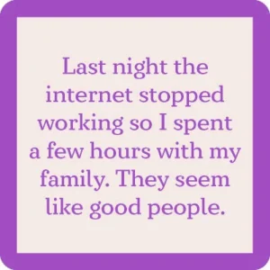 Internet Stopped Coaster | Funny Party Gift | Home Bar Decor