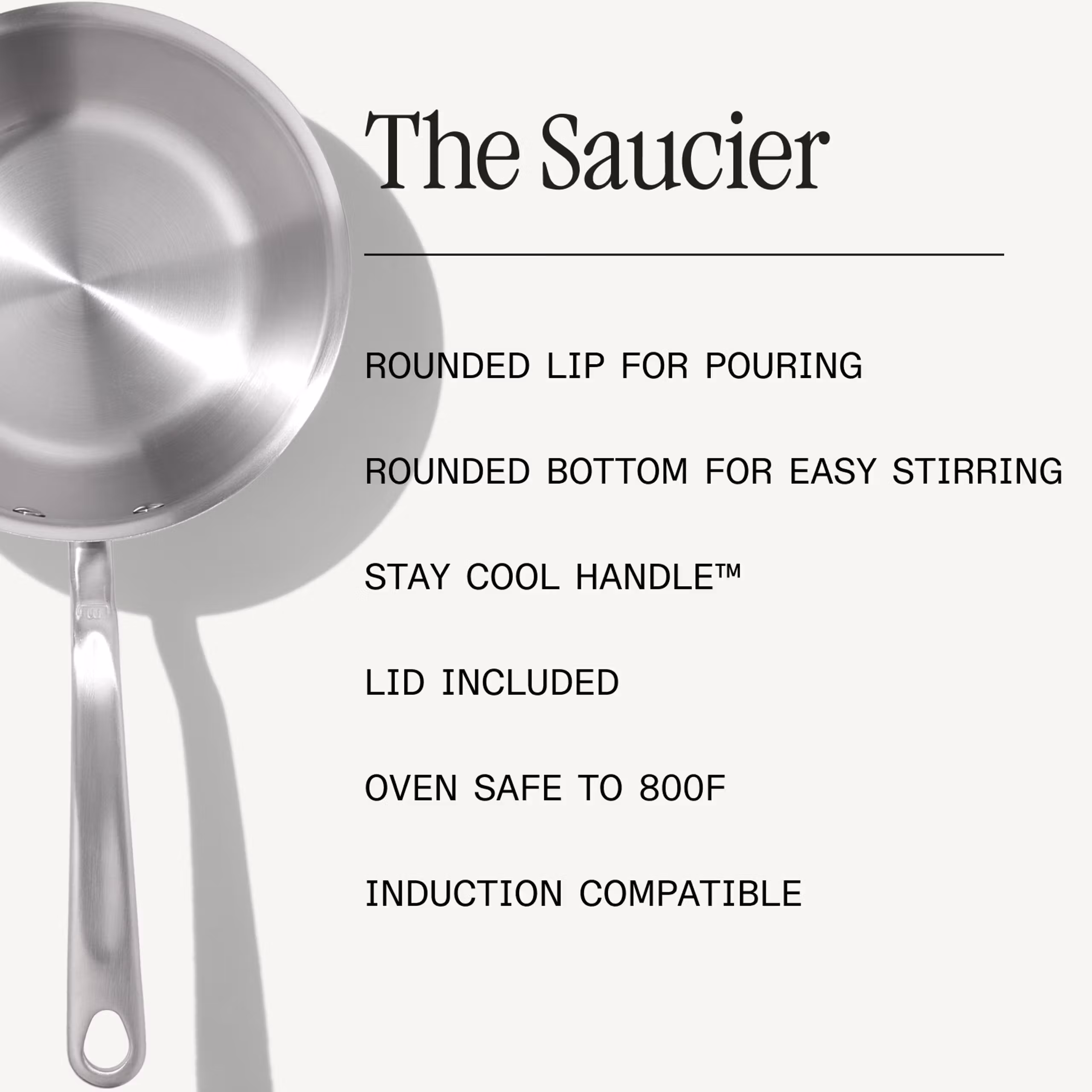 Made In Stainless Clad Saucier. 3 Qt - Image 3