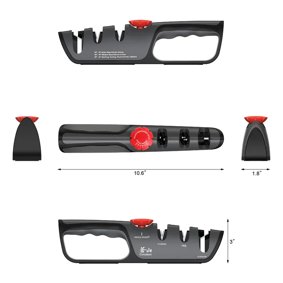 Cangshan 3 Stage Adjustable Knife Sharpener + Scissor Sharpener - Image 6
