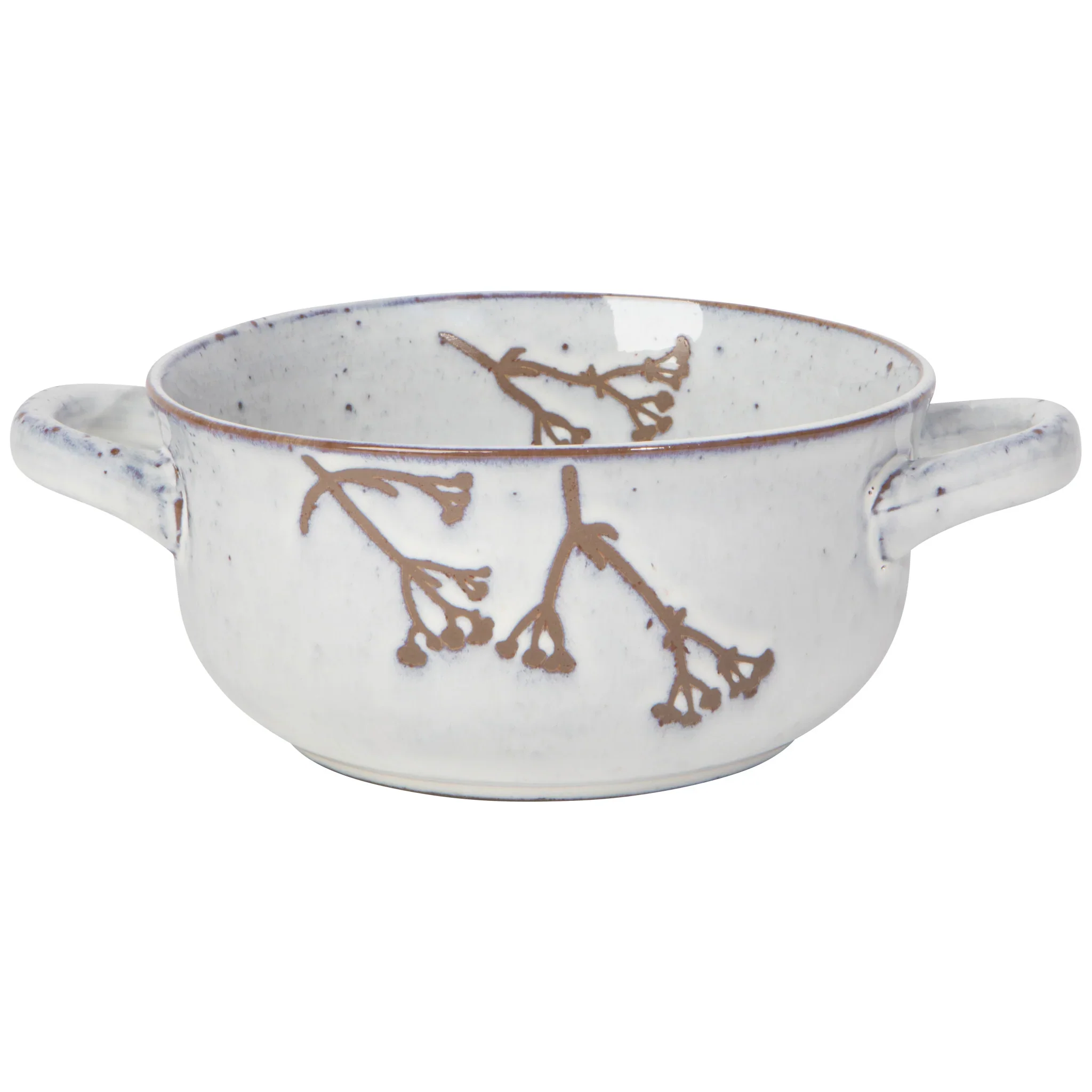 Floral Chalk Relief Soup Bowl