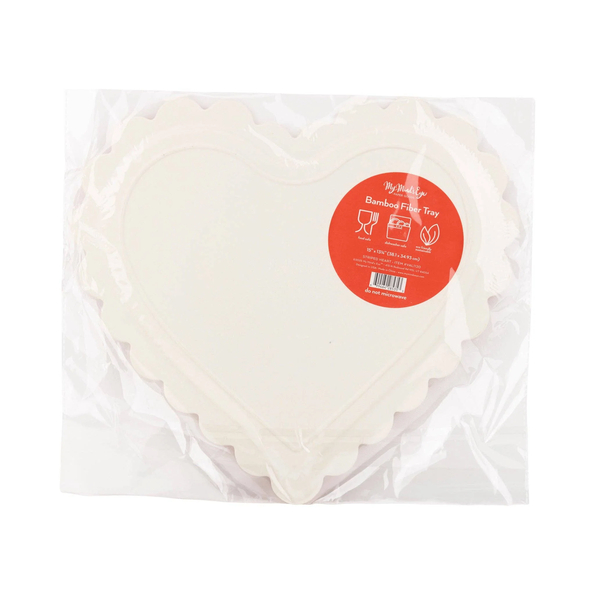 Scalloped Striped Heart Tray - Image 5