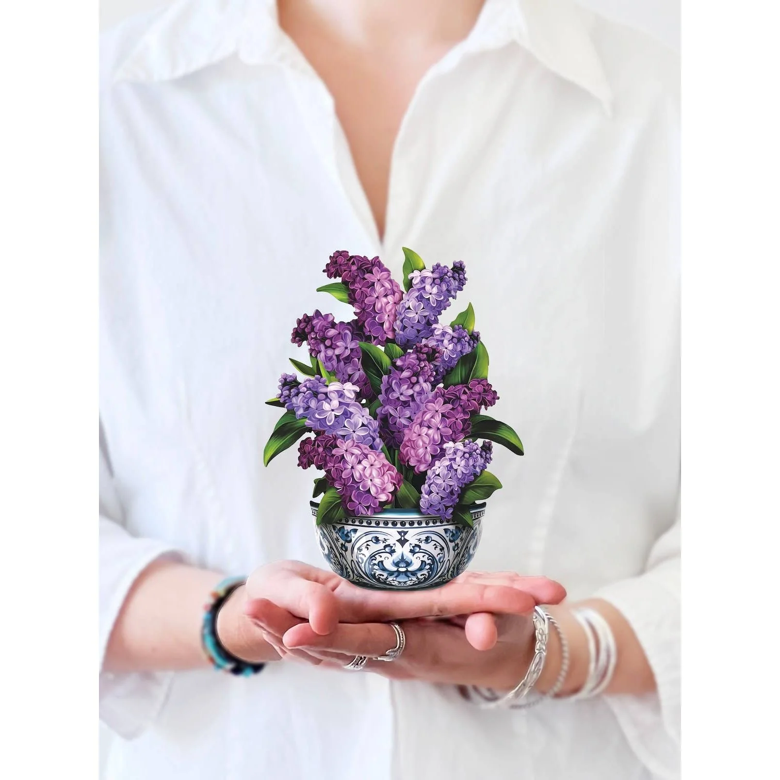 Lilac Garden Mini Pop Up Greeting Card