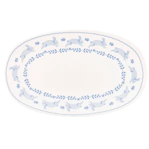 Bunny Oval Bamboo Tray