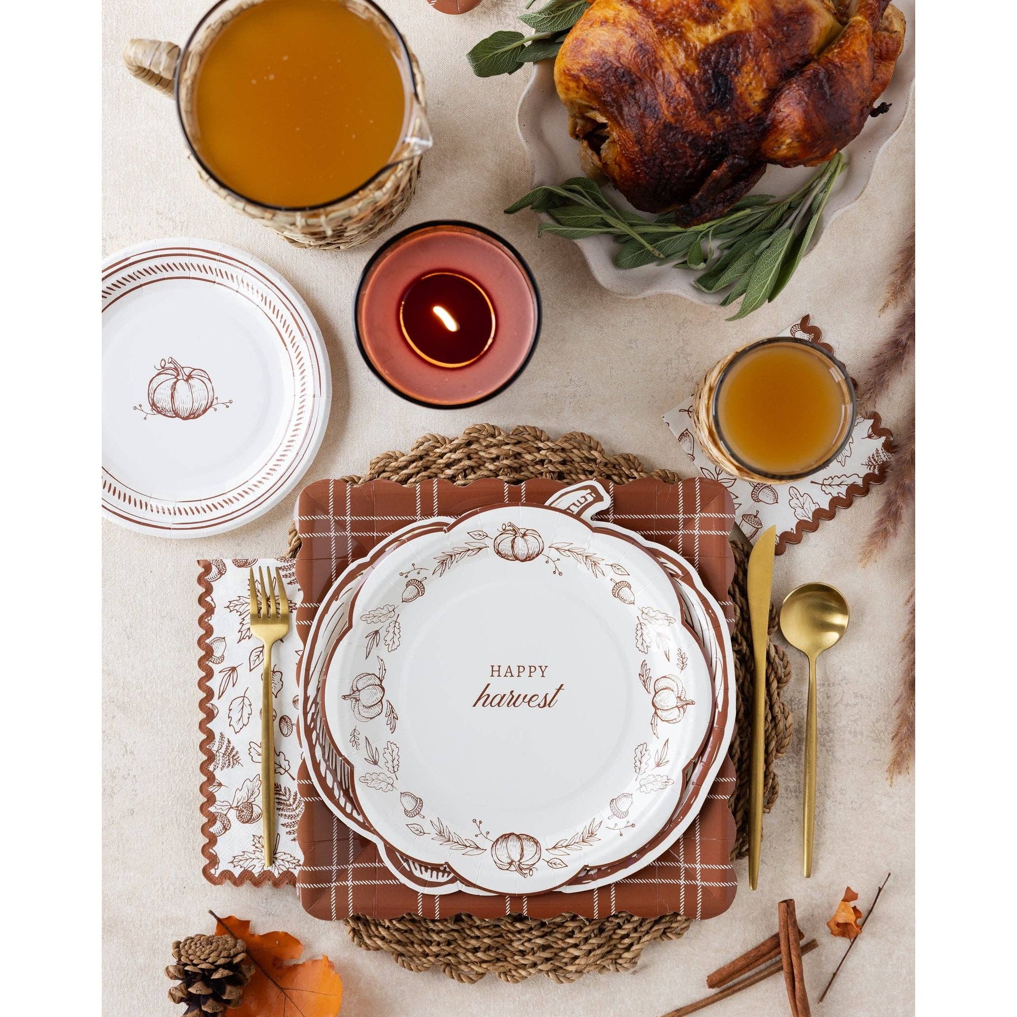 Fall Foliage Dinner Paper Napkins - Image 2