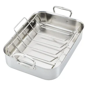 Hestan Provisions 14.5-inch Classic Clad Roaster with Rack