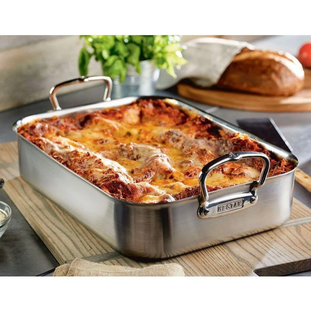 Hestan Provisions 14.5-inch Classic Clad Roaster with Rack - Image 10