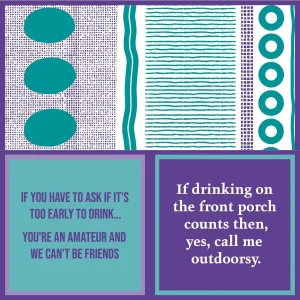 Outdoorsy | Funny Party Gift | Cocktail Napkin