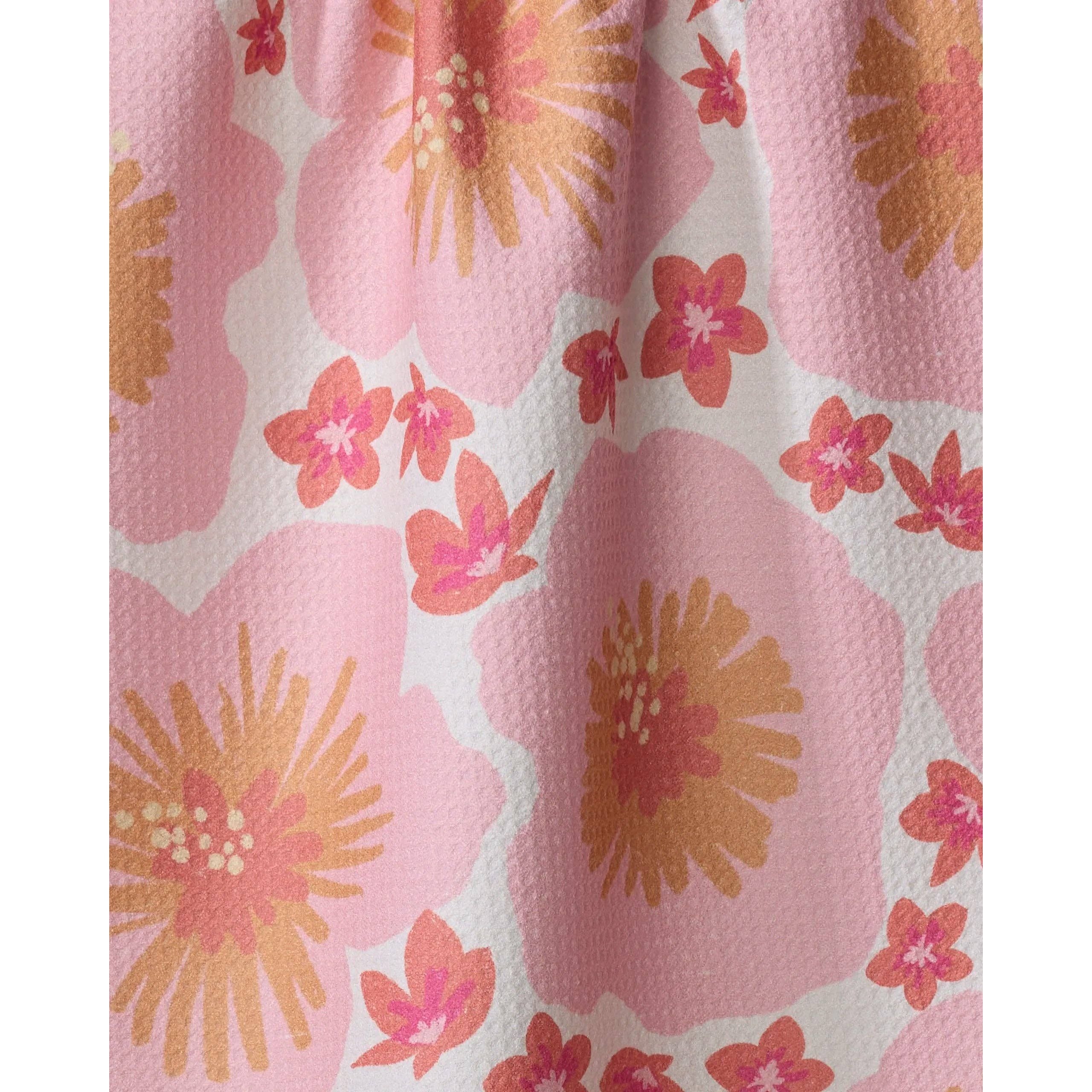 Hibiscus Sunset Geometry Tea Towel - Image 2