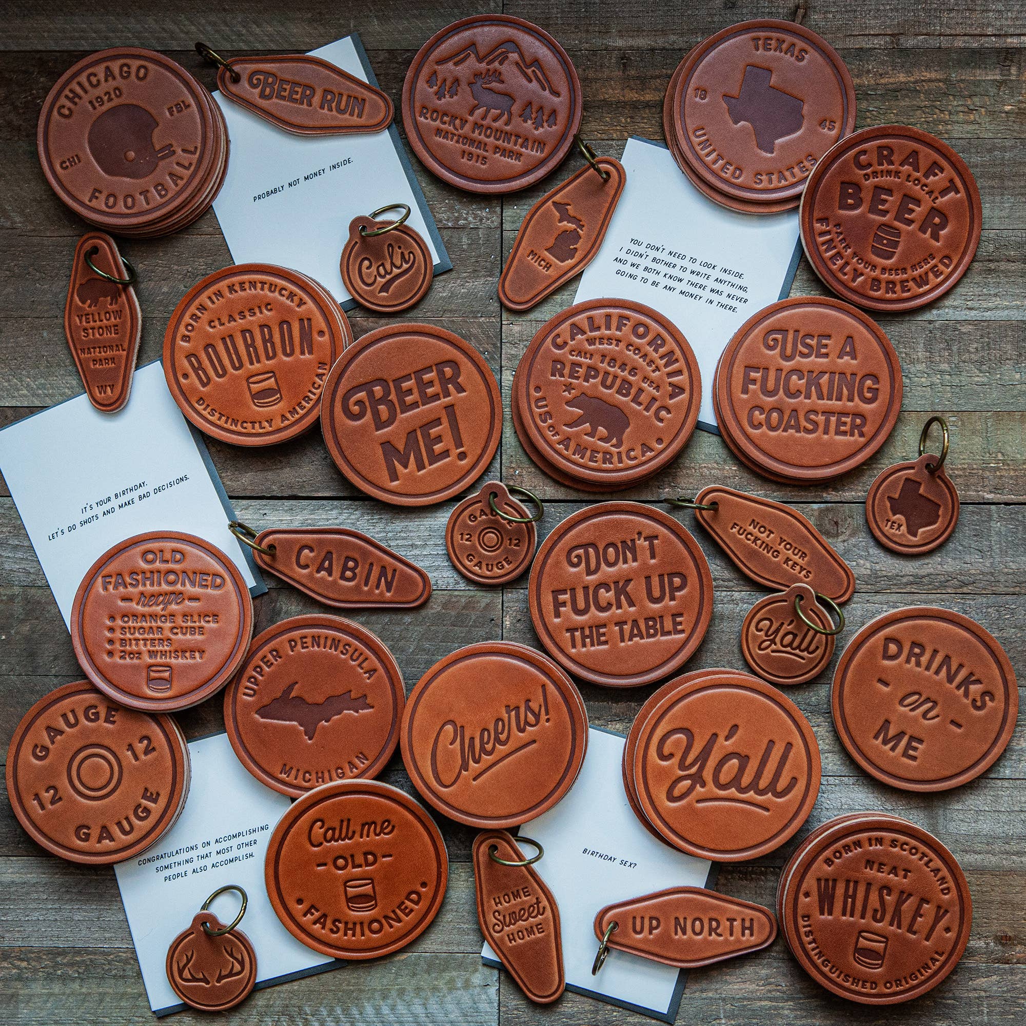 Bourbon Leather Coaster - Image 3