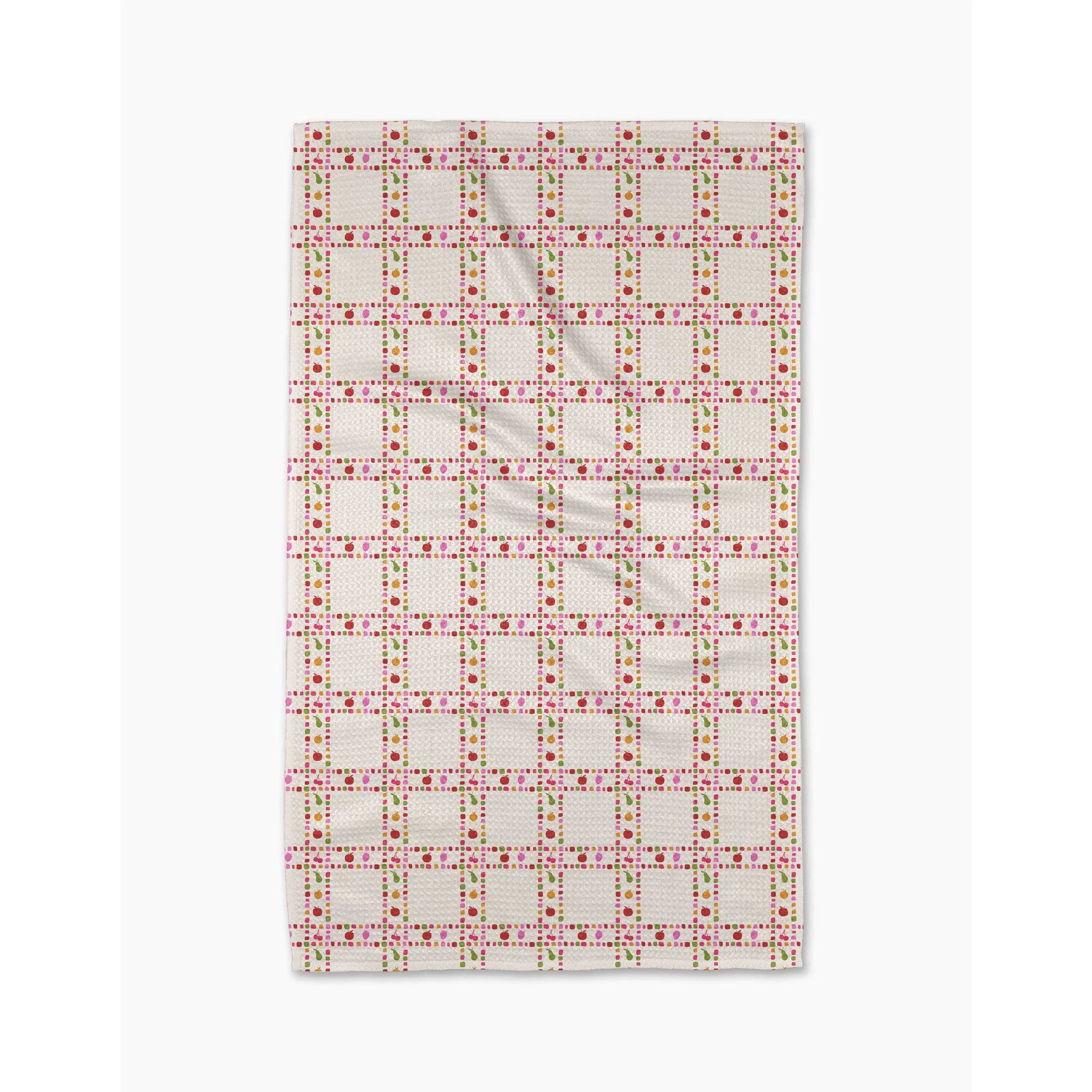 Fruits Plaid Geometry Tea Towel