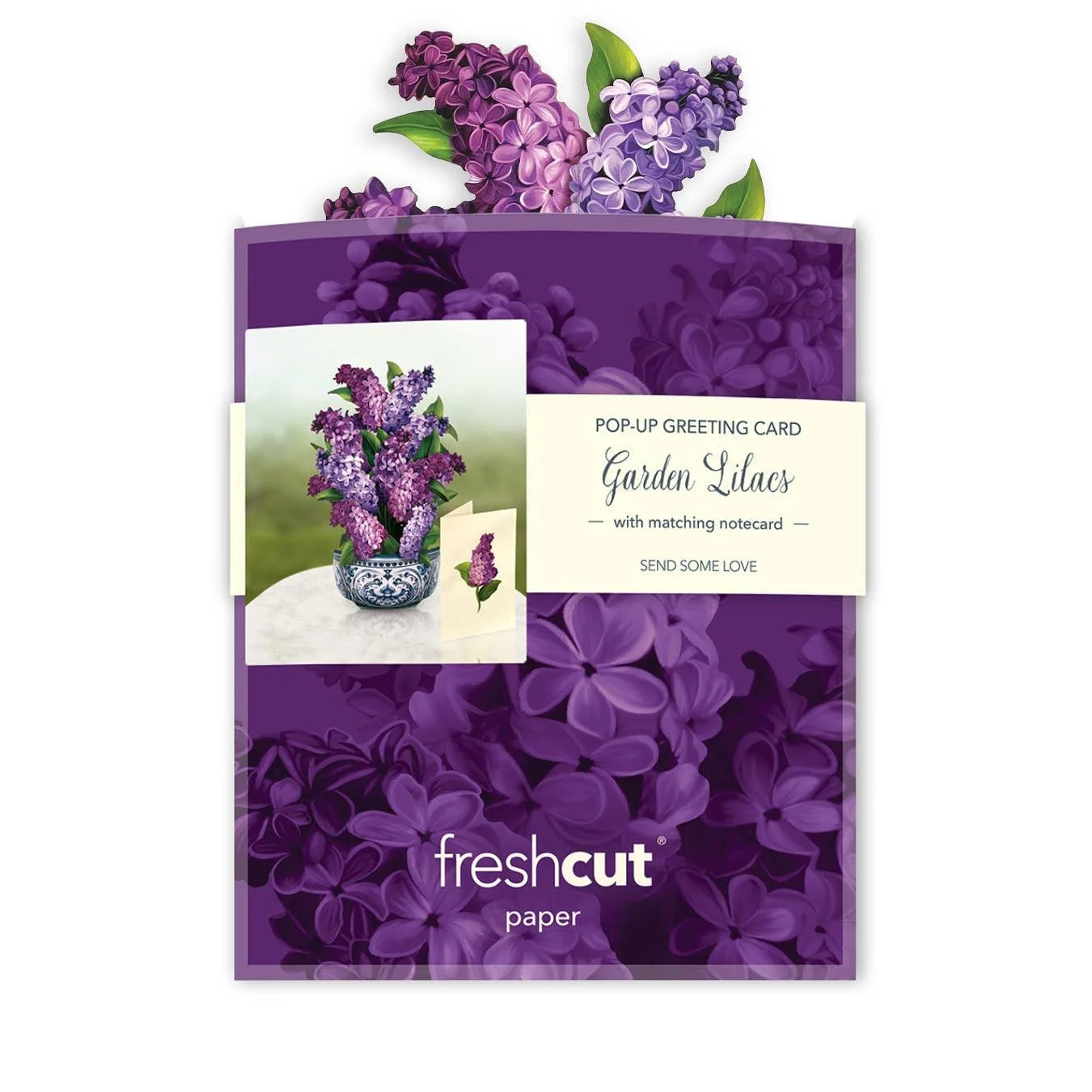 Lilac Garden Mini Pop Up Greeting Card - Image 6