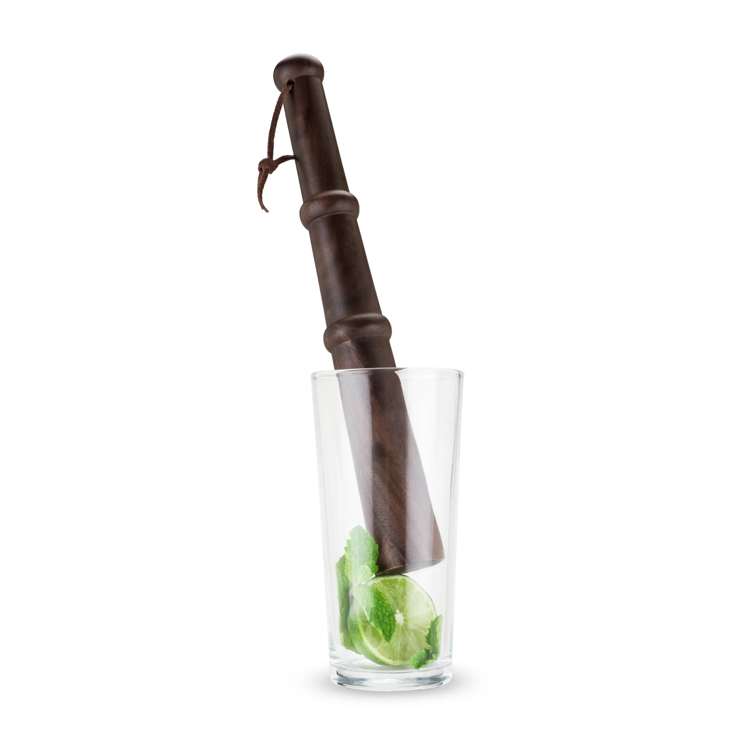 Viski Professional 12 Acacia Wood Muddler w/ Hanging Strap - Image 4