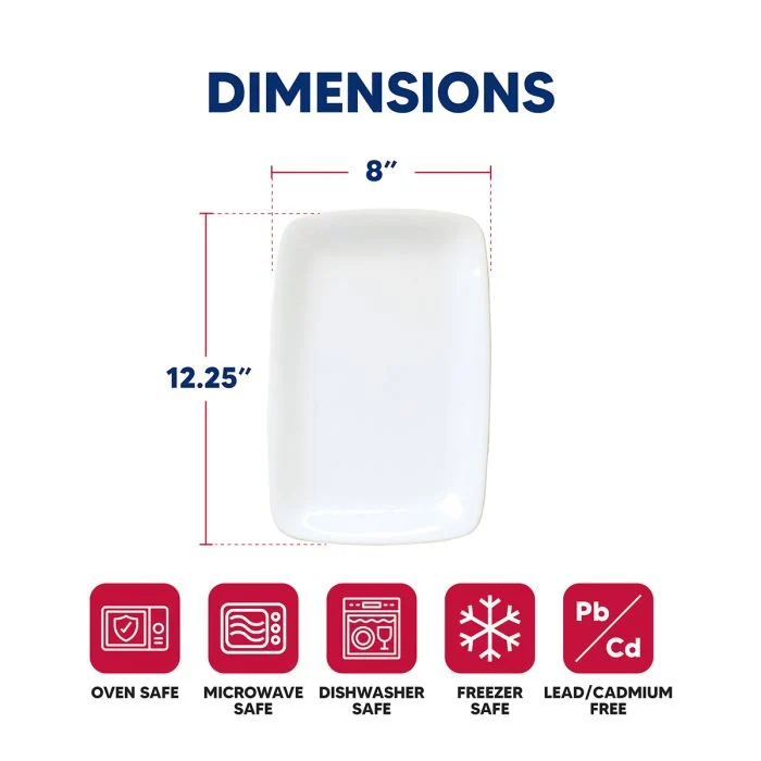 Minimalist White Rectangular Platter. 12 - Image 5