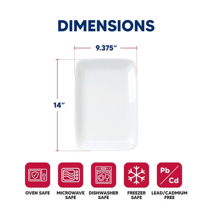 Minimalist White Rectangular Platter. 14 - Image 4