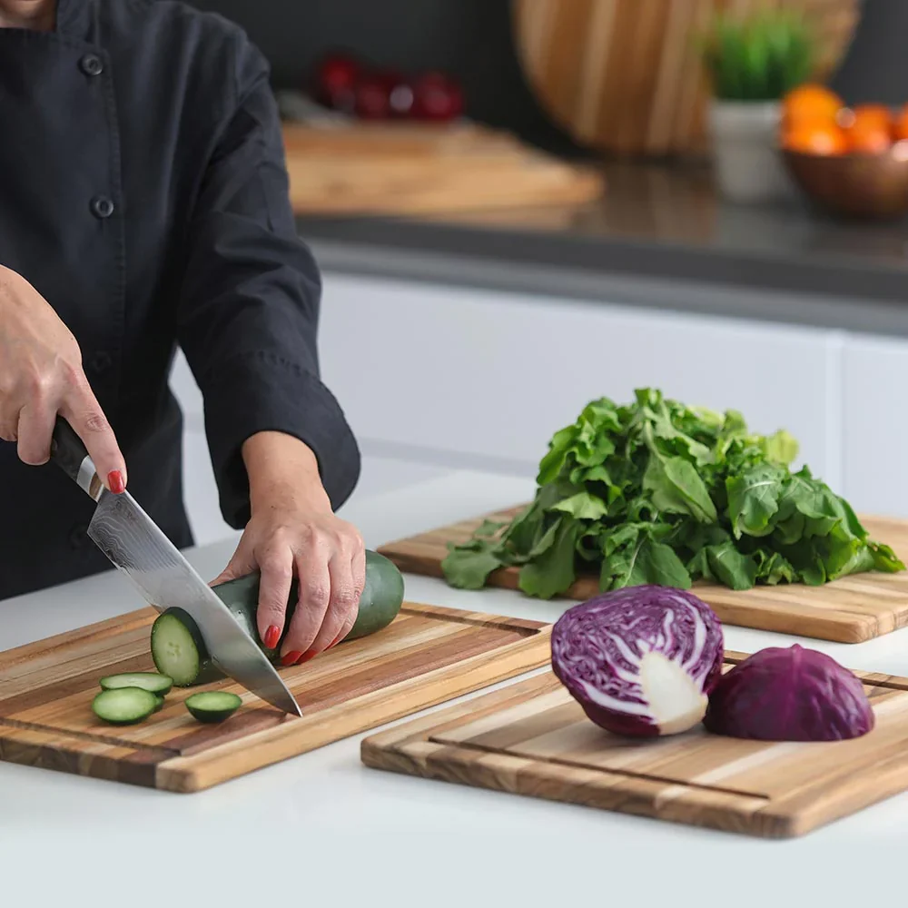 TeakHause Essential Cutting Board w/ Juice Canal - Image 2