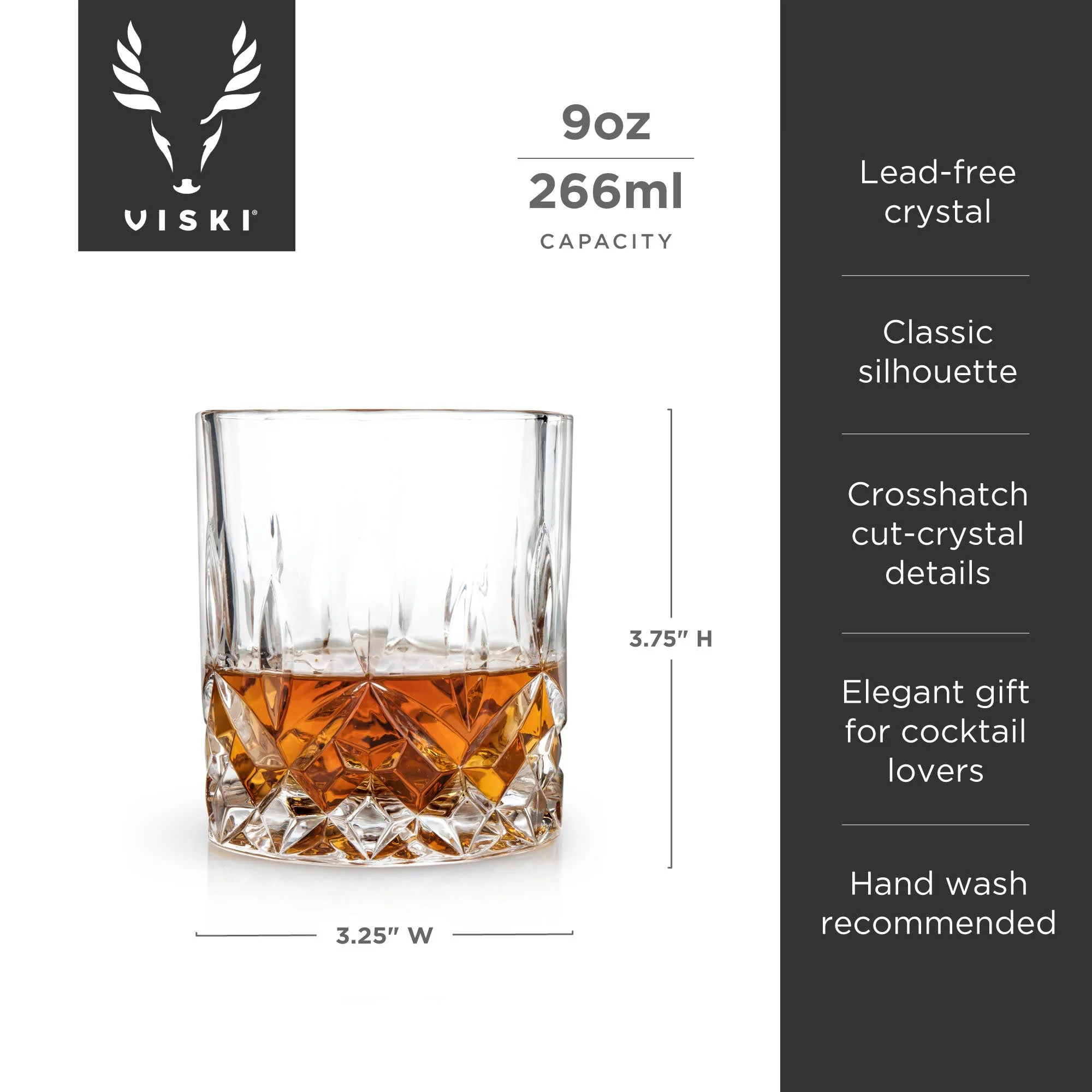 Admiral™ Vintage Style Crystal Tumblers Set of 4 - Image 7