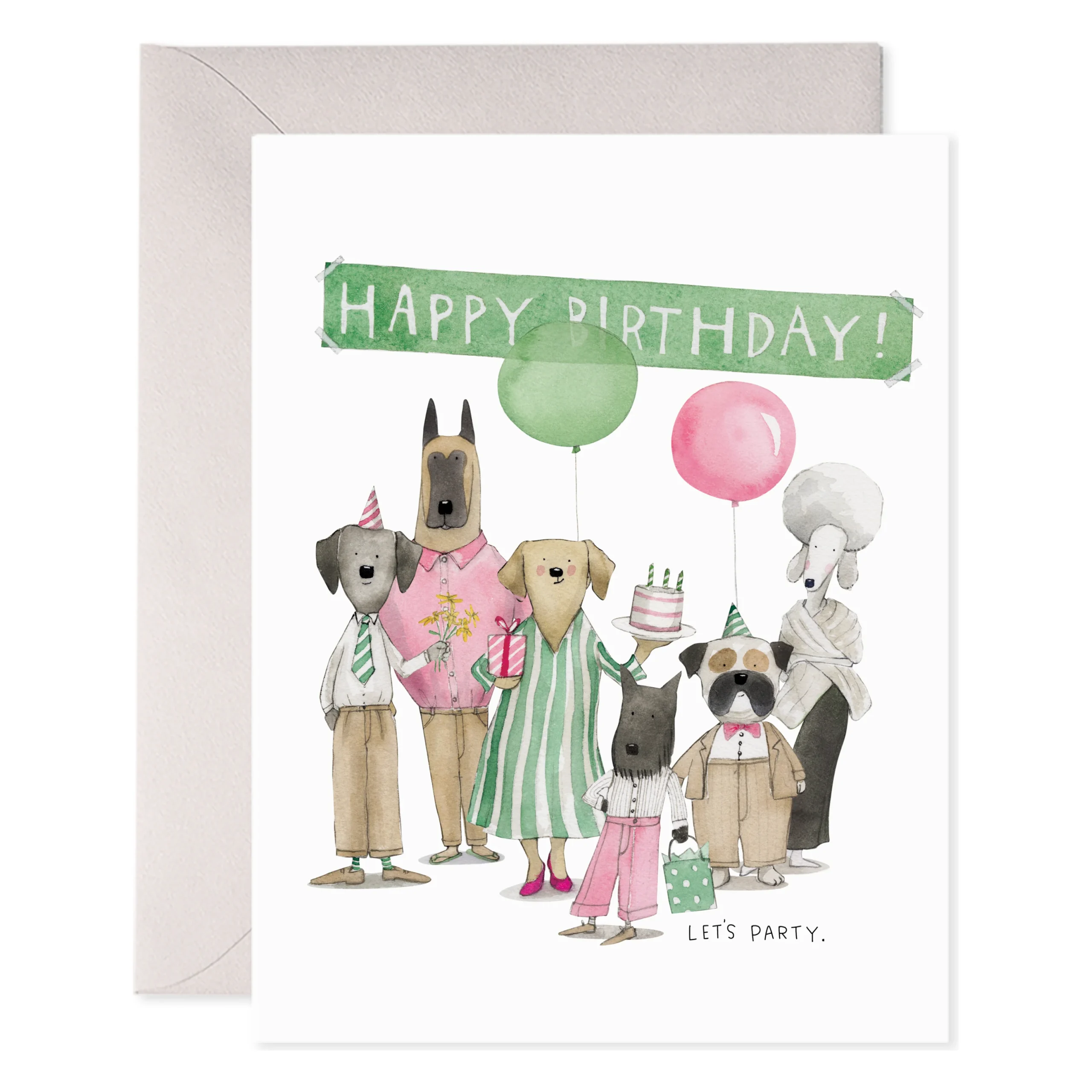 Dog Party Birthday | Birthday Greeting Card