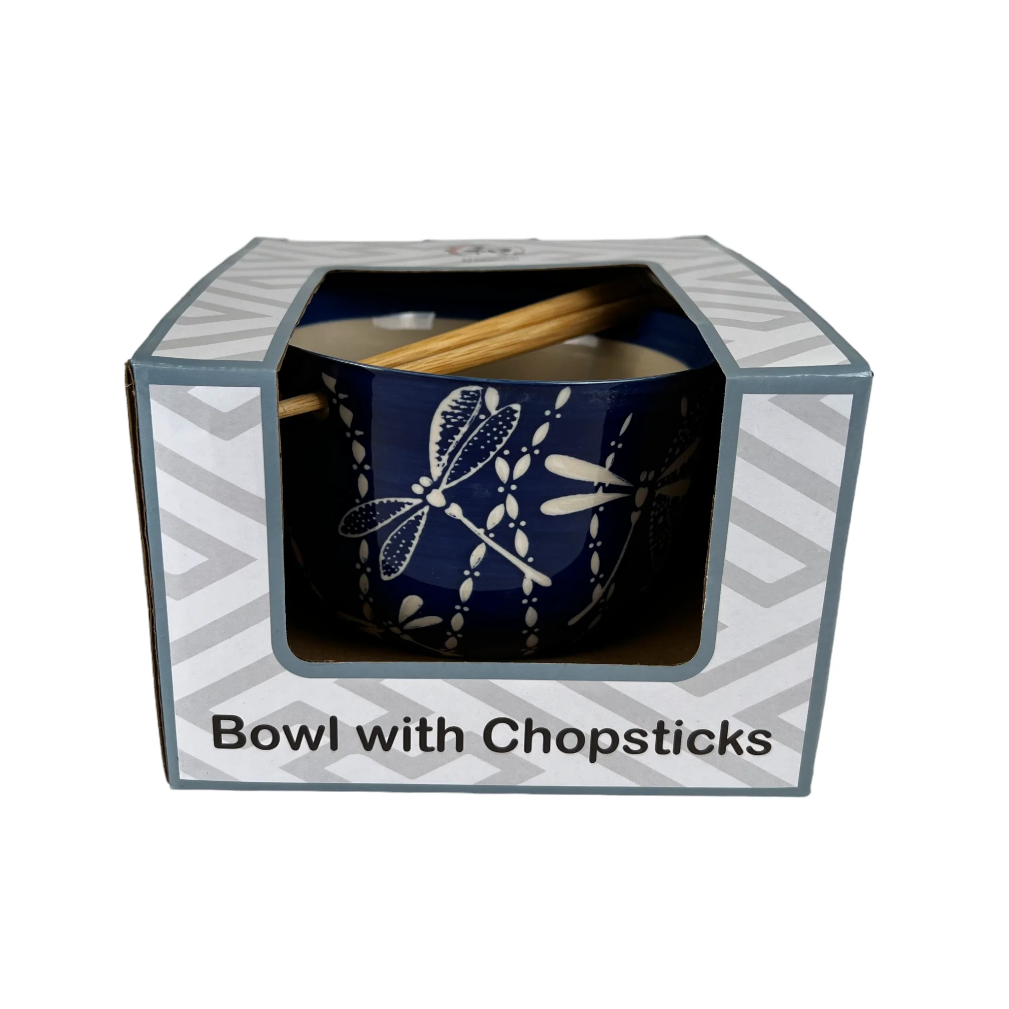 Tombo Dragonfly Donburi Bowl With Chopsticks Set - Image 2