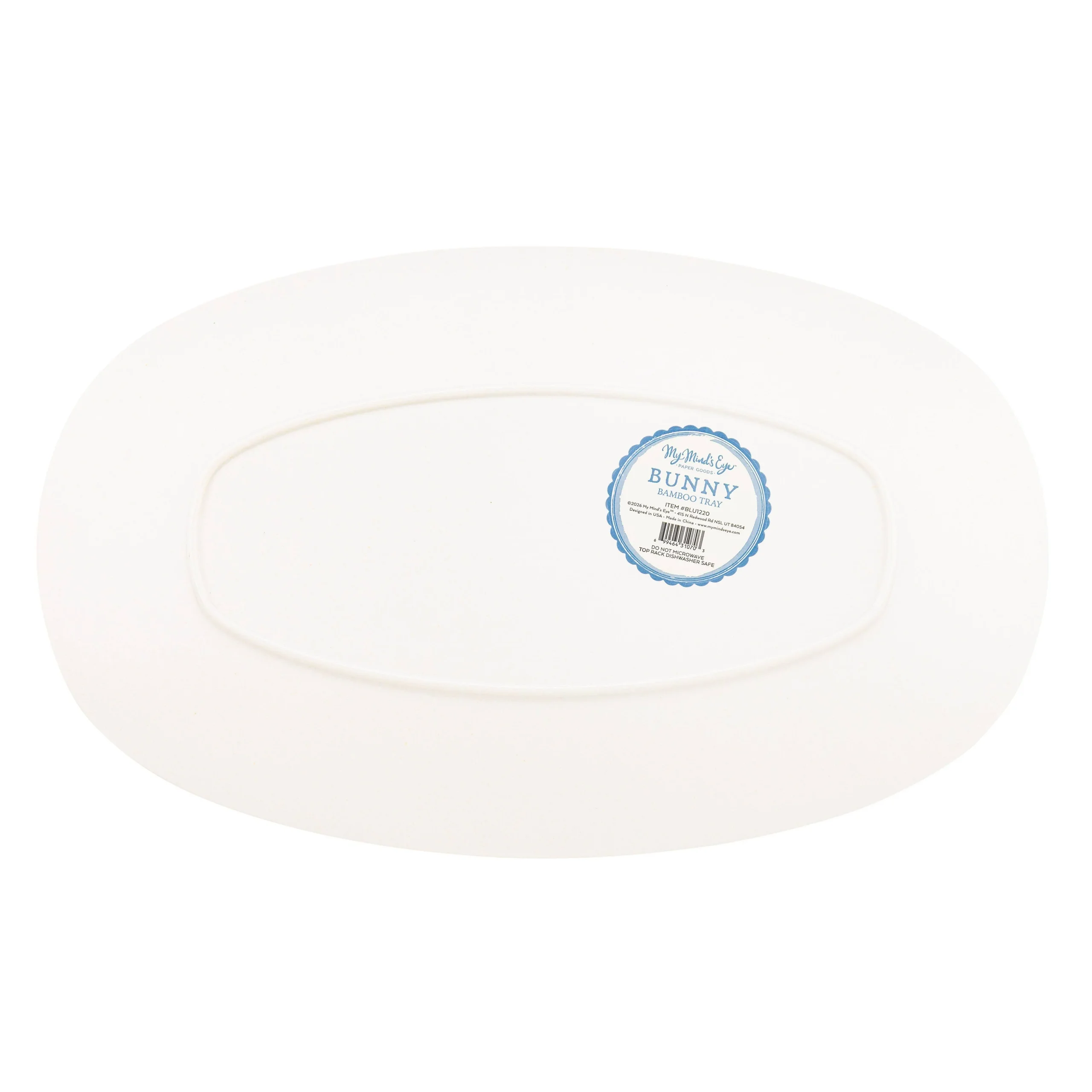 Bunny Oval Bamboo Tray - Image 3