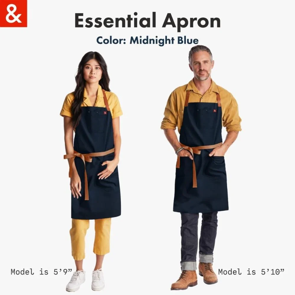 Hedley & Bennett Essential Midnight Cider Blue Apron - Image 7