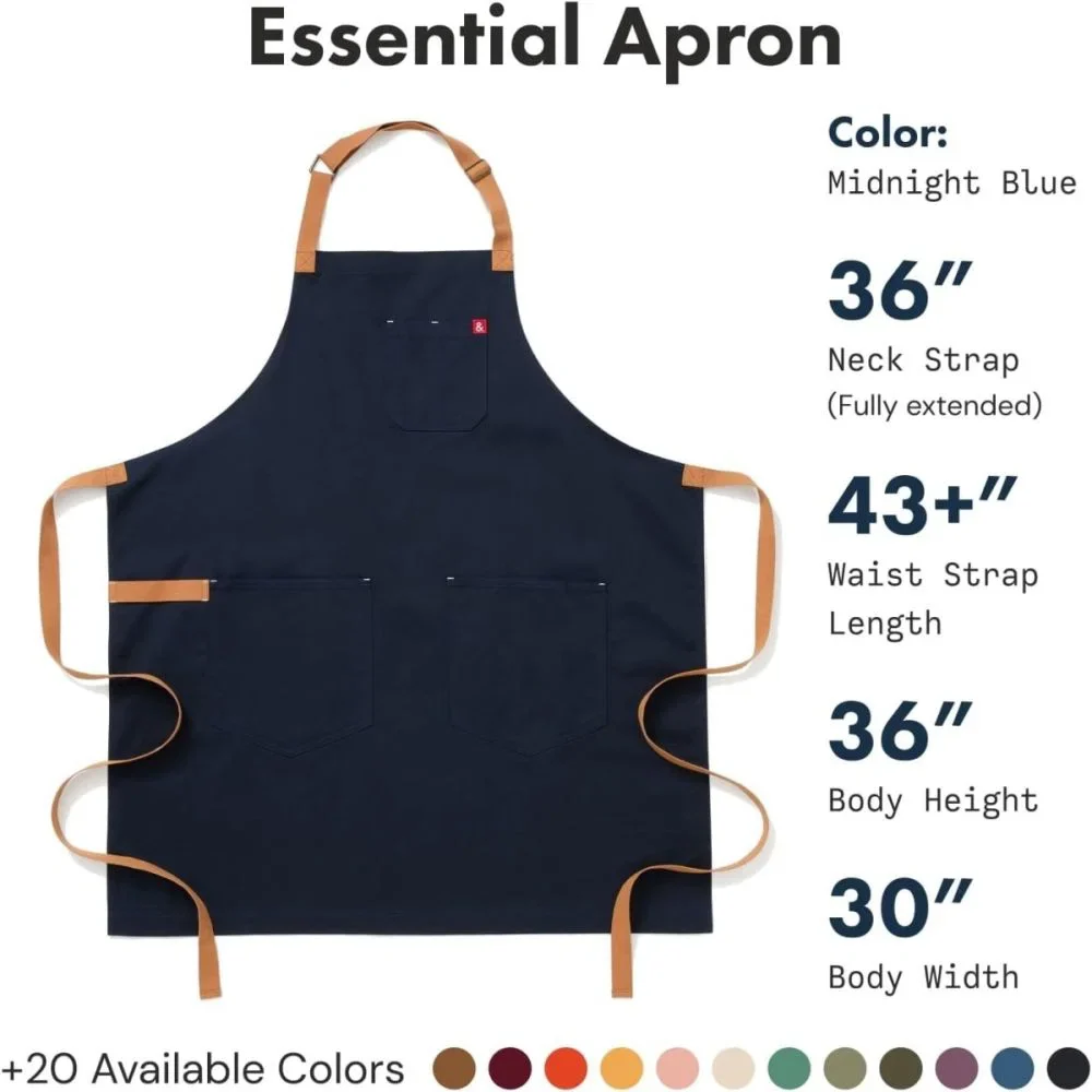 Hedley & Bennett Essential Midnight Cider Blue Apron - Image 5