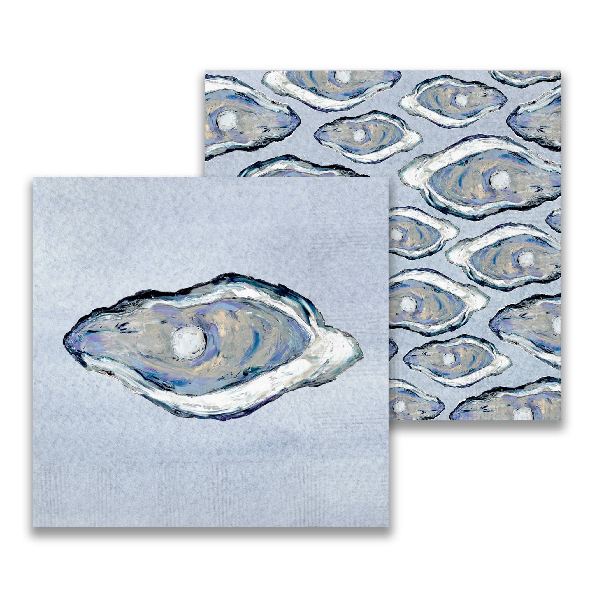 Blue Oyster Cocktail Napkin - Image 2
