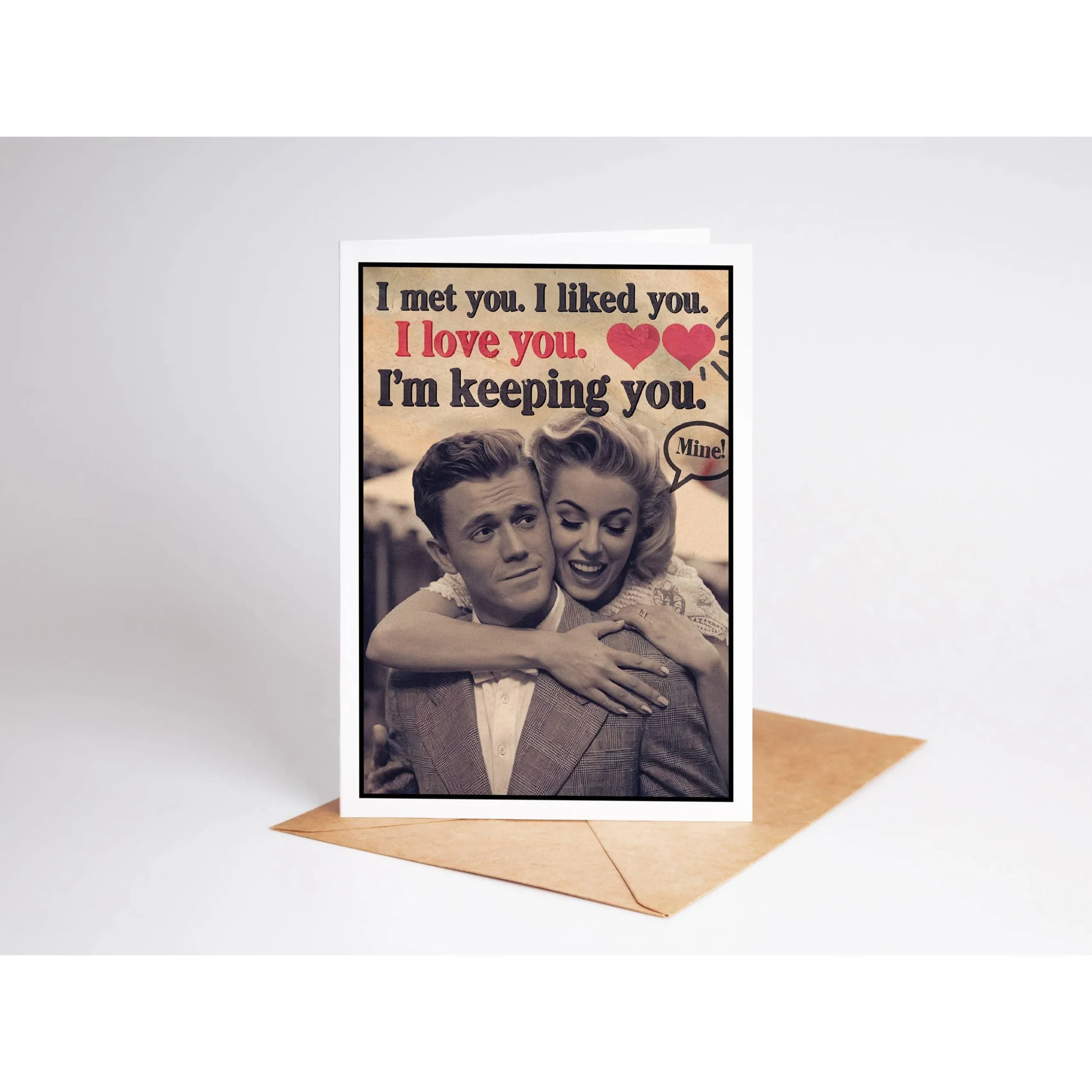 I'm Keeping You Vintage Funny Valentine Card - Image 7