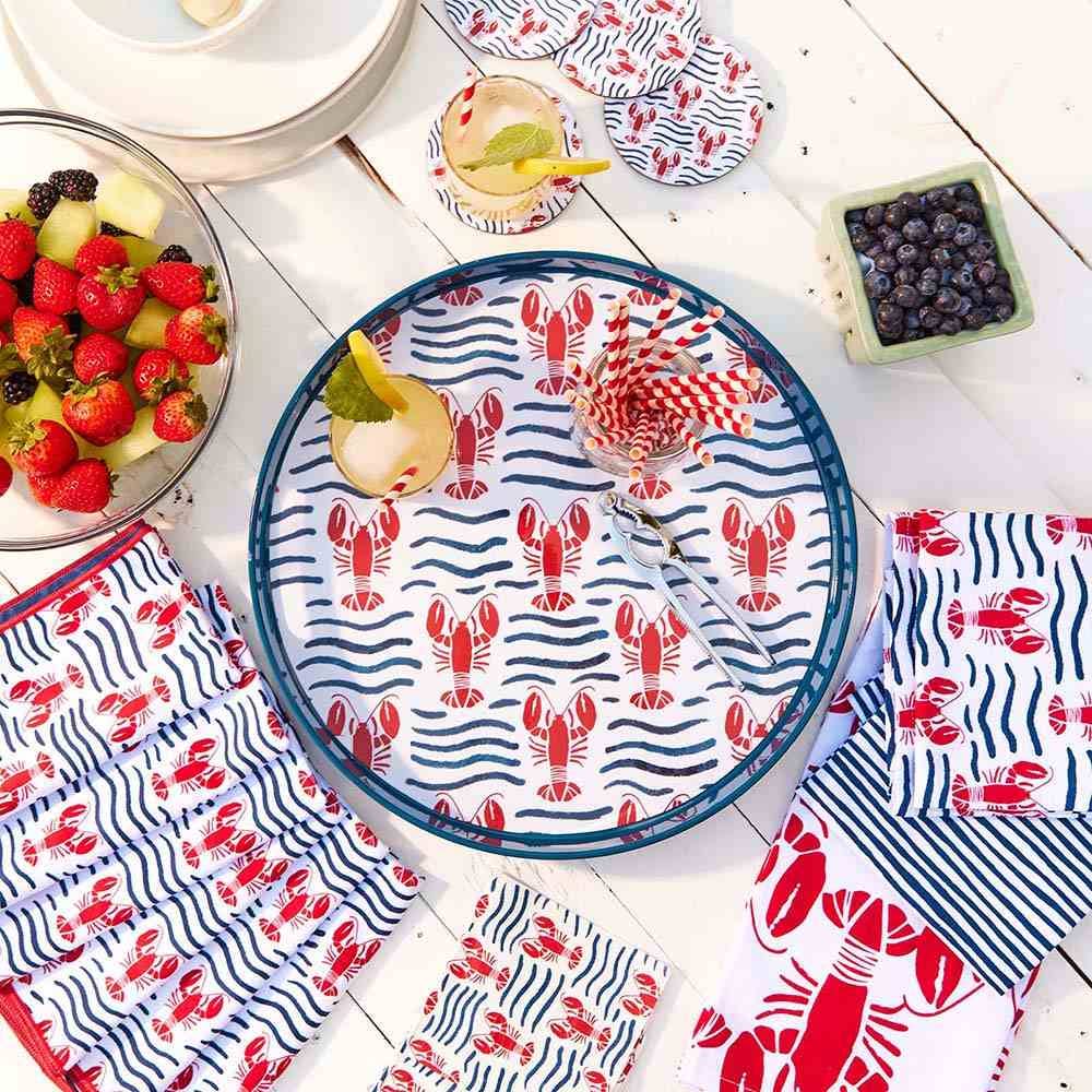 Lobster Waves Paper Cocktail Napkins (Pack of 25) - Image 2