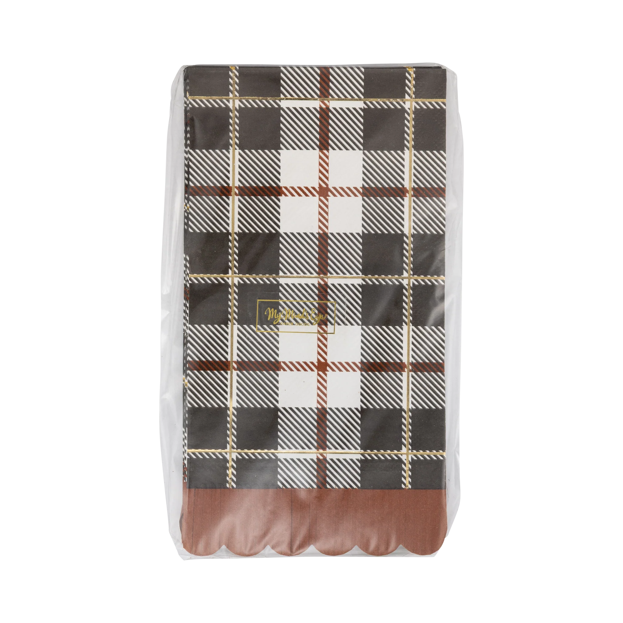 Black Fall Plaid Dinner Napkin - Image 4